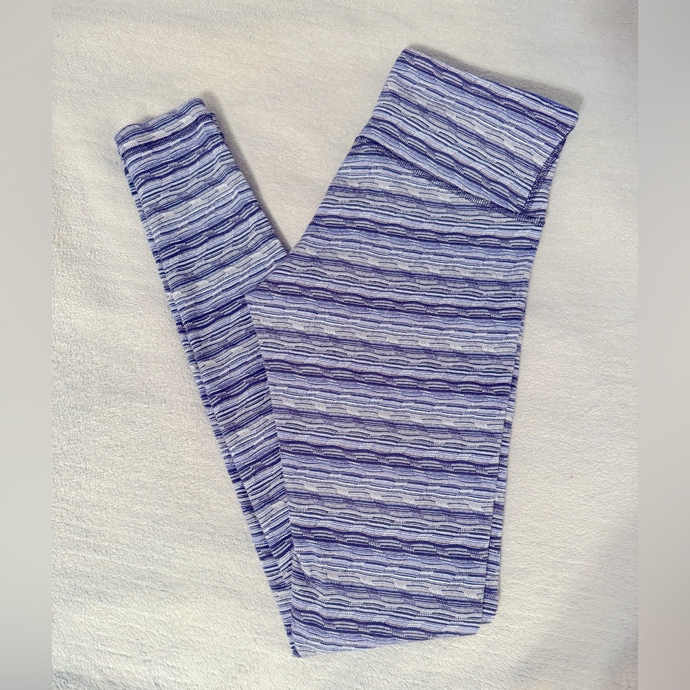 Lululemon Wunder Under Pant III Space Dye Twist Sapphire Blue Multi SZ 6